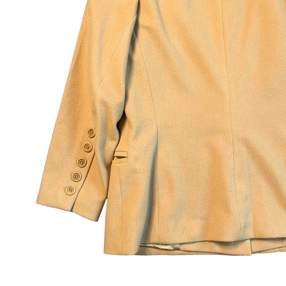 Vintage ESCADA Margaretha Ley Wool & Cashmere Mustard Blazer Coat 40 Jacket - Picture 6 of 6